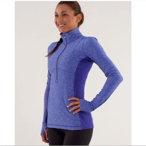 Lululemon Athletica Star Runner Pullover Pigment Blue Long Sleeve Size 8